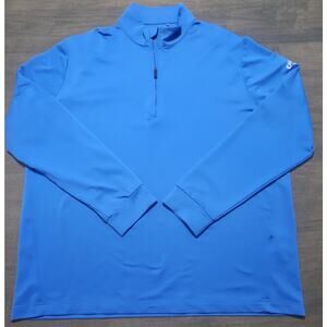 Callaway Pullover Men's Large Blue Opti Dri Quarter 1/4 Zip Golf Sweatshirt